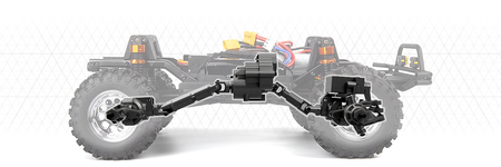 Samochód zdalnie sterowany RC #160801 Venture18 1985 Toyota Hilux SR5 - Red Model Auto RC