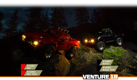 Samochód zdalnie sterowany RC #160801 Venture18 1985 Toyota Hilux SR5 - Red Model Auto RC