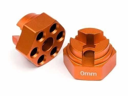 ALUMINUM HEX HUB (0mm OFFSET/ORANGE)