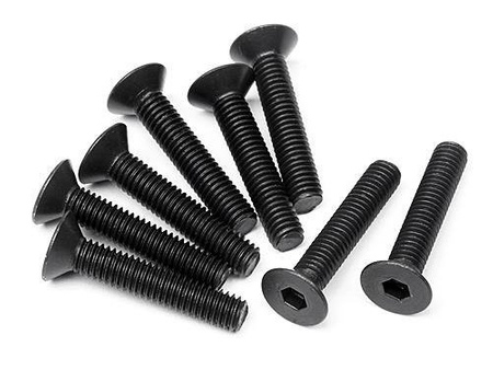 Flat Head Screw M3X16Mm (Hex Socket/8Pcs) #100557