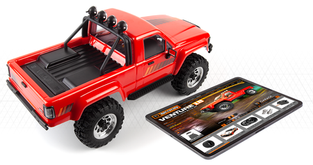 Samochód zdalnie sterowany RC #160801 Venture18 1985 Toyota Hilux SR5 - Red Model Auto RC