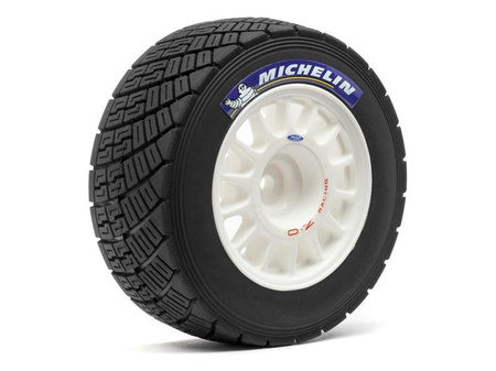 WR8 RALLY OFF-ROAD WHEEL/TIRE SET (WHITE/2PCS)