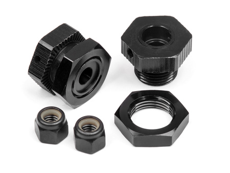 #114341 Aluminum Wheel Hex Hub Set 17Mm (Black/4Pcs)