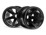 #2105 Super Star Mt Wheels Front (Black/2.2In/2Pcs)