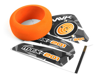 MTX-201 Transmitter Wheel Foam & Decals (Orange) #150753