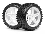 #MV22115 1:10 BUGGY WHITE REAR WHEEL & TYRE ASSEMBLY