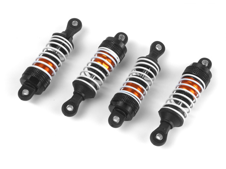 Aluminum Oil-Filled Shock Absorber Set (Orange/4pcs) #150557