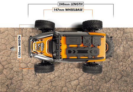 Samochód zdalnie sterowany RC #150702 Maverick Doha 1/20 4WD Electric Truck - Orange Model Auto RC