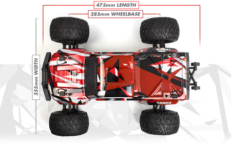 Samochód zdalnie sterowany RC #150405 Quantum2 MT Flux 1/10th Monster Truck - Red Model Auto RC