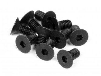 FLAT HEAD SCREW M3x6mm (HEX SOCKET/10pcs) #Z081