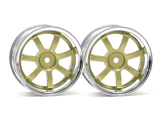 RAYS GRAM LIGHTS 57S-PRO CHROME/GOLD (3mm OFFSET)