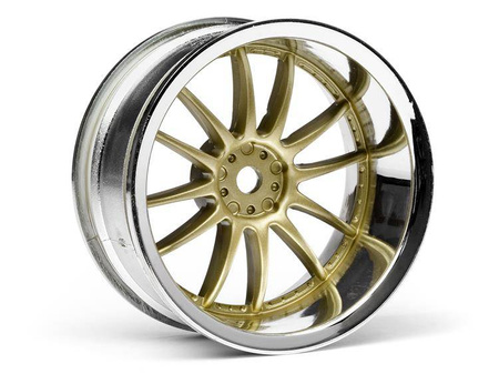 WORK XSA 02C WHEEL 26mm CHROME/GOLD (9mm OFFSET)