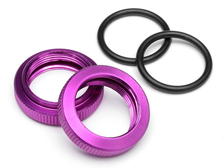 Shock Adjuster Nut 20Mm (Purple/2Pcs) #86446