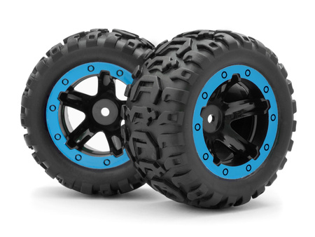 Slyder MT Wheels/Tires Assembled (Black/Blue) #540108