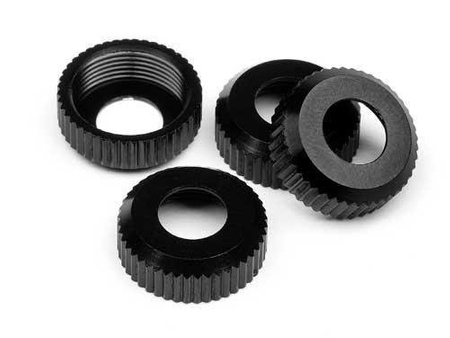 BOTTOM SHOCK CAP (BLACK 4PCS)