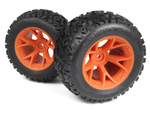 #150681 Mounted Linebacker Tire on MT Wheel (Orange/2pcs)
