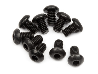 Button Head Screw M2.5X4Mm (Hex Socket/10Pcs) #100864