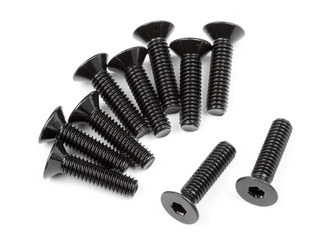 Flat Head Screw M2.5X10Mm (Hex Socket/10Pcs) #107375