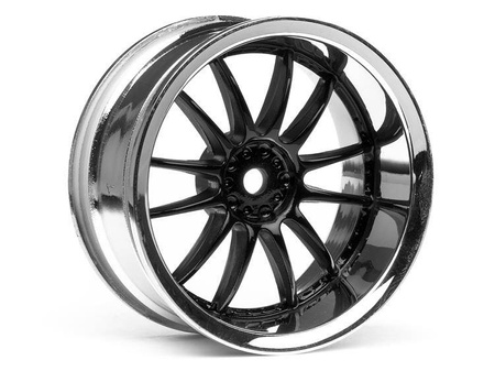 WORK XSA 02C WHEEL 26mm CHROME/BLACK (6mm OFFSET)