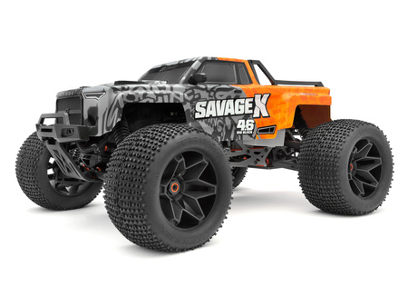 GT-6 Sportcab Painted Truck Body (Grey/Orange) #160104