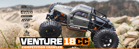 Samochód zdalnie sterowany RC #160808 Venture18 CC Flux Competition Crawler - Gunmetal Model RC Auto