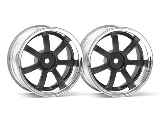 RAYS GRAM LIGHTS 57S-PRO CHROME/GUNMETAL (9mm OS) #3324