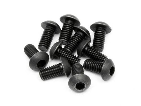 BUTTON HEAD SCREW M3x6mm (HEX SOCKET/10pcs) #Z351