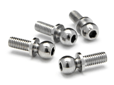 #86196 Ball 4.7X6.5mm (4-40/Hex Socket/Silver/4pcs)