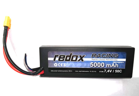 LiPo 7.4V 2S 5000mAh 50C HardCase XT60 Connector