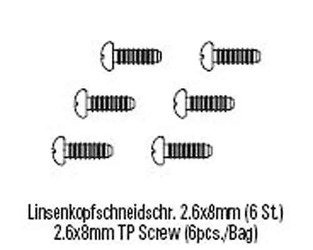 2.6x8mm Rounded Head TP Screw (6pcs)