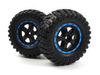 Smyter Desert Wheels/Tires Assembled (Black/Blue) #540184