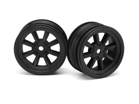 MX60 8 SPOKE WHEEL BLACK (0mm OFFSET/2pcs)