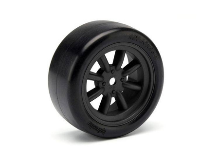 MX60 8 SPOKE WHEEL BLACK (0mm OFFSET/2pcs)