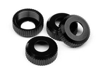 BOTTOM SHOCK CAP (BLACK 4PCS)