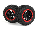 #540194 Slyder MT Wheels/Tires Assembled (Black/Red)