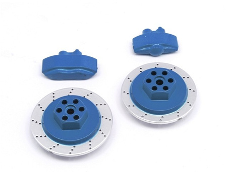 E10 Brake Disc & Caliper Set (Blue 4 pcs) #33449