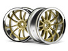 WORK XSA 02C WHEEL 26mm CHROME/GOLD (9mm OFFSET)