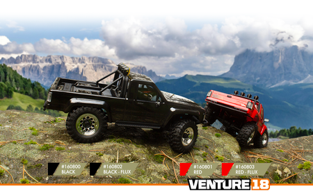 Samochód zdalnie sterowany RC #160801 Venture18 1985 Toyota Hilux SR5 - Red Model Auto RC