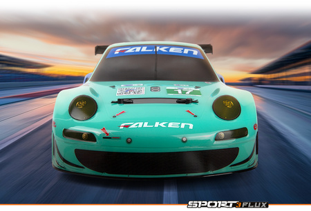 Samochód zdalnie sterowany RC #160781 Sport 3 Porsche 911 GT3 RSR Falken - Flux Model Auto RC