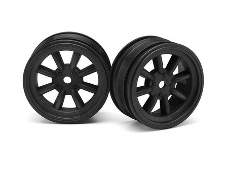 MX60 8 SPOKE WHEEL BLACK (0mm OFFSET/2pcs)