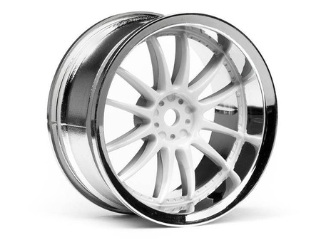 WORK XSA 02C WHEEL 26mm CHROME/WHITE (3mm OFFSET)