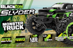 Samochód zdalnie sterowany RC #540100 Slyder MT 1/16 4WD Electric Monster Truck - Green Model Auto RC