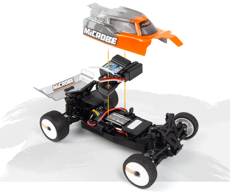 Samochód zdalnie sterowany RC #150802 Maverick Microbe 1/24th Buggy – Orange Model RC Auto