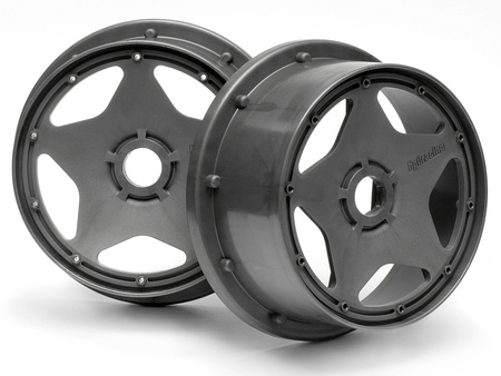 #3222 Super Star Wheel Gunmetal Front (120X60Mm/2Pcs/)