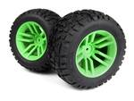 #150685 Mounted MixBlok Tire on XT Wheel (Green/2pcs)