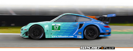 Samochód zdalnie sterowany RC #160781 Sport 3 Porsche 911 GT3 RSR Falken - Flux Model Auto RC