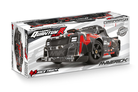 Samochód zdalnie sterowany RC #150313 QuantumR Flux 4S 1/8 4WD Race Truck - Grey/Red Model Auto RC
