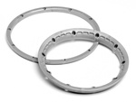 #3272 Heavy Duty Wheel Bead Lock Rings Silver F. 2 Whl