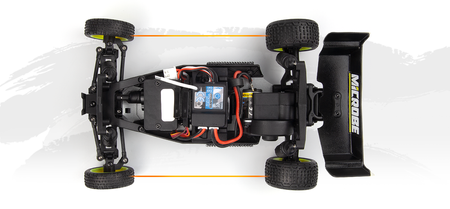 Samochód zdalnie sterowany RC #150850 Maverick Microbe 1/24th Buggy – Yellow Model RC Auto