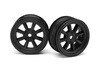 MX60 8 SPOKE WHEEL BLACK (0mm OFFSET/2pcs)